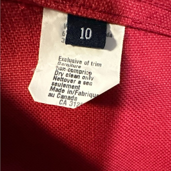 Beautiful Vintage Ron Leal Red Skirt Suit made in Canada Linen and Cotton Blend - Picture 7 of 10